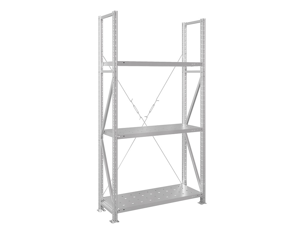 Стеллаж MS U 2000x1000x400/3 перфорированные полки